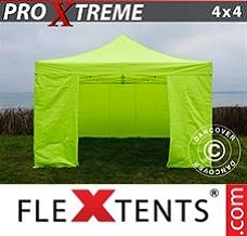 Reklametelt Xtreme 4x4m Neongul/grøn, inkl. 4 sider